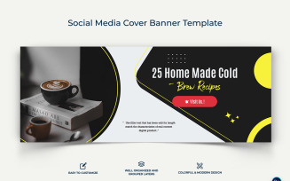 Coffee Making Facebook Cover Banner Design Template-04