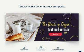 Coffee Making Facebook Cover Banner Design Template-06