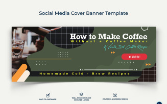 Coffee Making Facebook Cover Banner Design Template-10