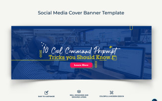 Computer Tricks and Hacking Facebook Cover Banner Design Template-06