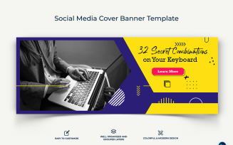 Computer Tricks and Hacking Facebook Cover Banner Design Template-07