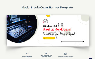 Computer Tricks and Hacking Facebook Cover Banner Design Template-17