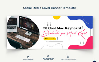 Computer Tricks and Hacking Facebook Cover Banner Design Template-19