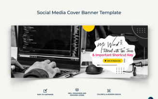 Computer Tricks and Hacking Facebook Cover Banner Design Template-20