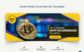 Crypto Currency Facebook Cover Banner Template-08