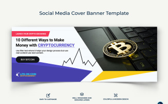 Crypto Currency Facebook Cover Banner Template-09