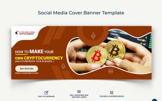 Crypto Currency Facebook Cover Banner Template-10