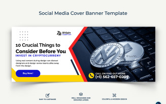 Crypto Currency Facebook Cover Banner Template-12