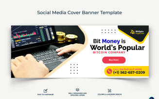 Crypto Currency Facebook Cover Banner Template-14