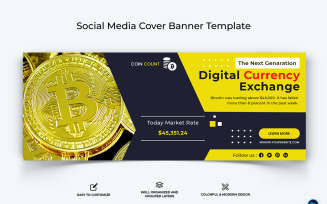 Crypto Currency Facebook Cover Banner Template-27