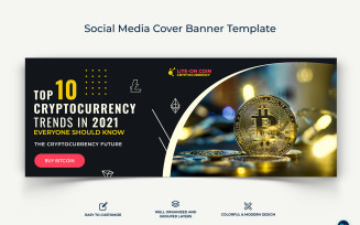 CryptoCurrency Facebook Cover Banner Design Template-05