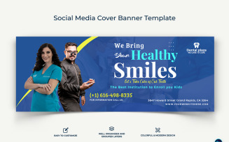 Dental Care Facebook Cover Banner Design Template-03