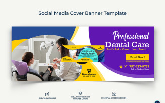 Dental Care Facebook Cover Banner Design Template-05