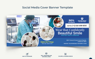 Dental Care Facebook Cover Banner Design Template-06