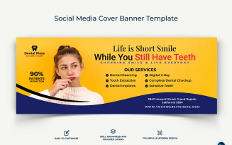 Dental Care Facebook Cover Banner Design Template-09
