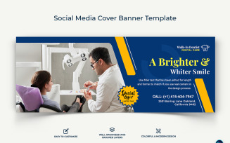 Dental Care Facebook Cover Banner Design Template-13