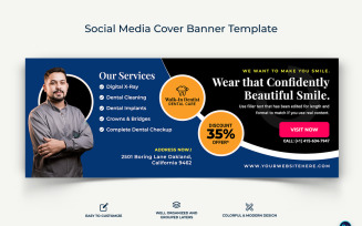 Dental Care Facebook Cover Banner Design Template-17
