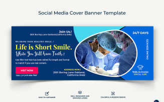 Dental Care Facebook Cover Banner Design Template-18
