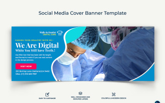 Dental Care Facebook Cover Banner Design Template-19
