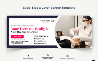Dental Care Facebook Cover Banner Design Template-20