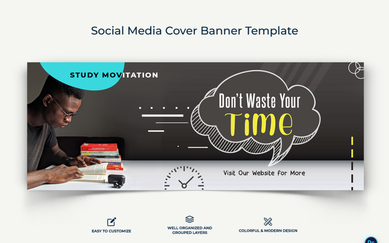 Education Facebook Cover Banner Design Template-02 Social Media