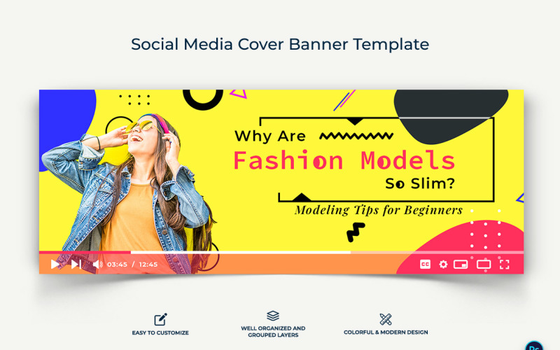 Fashion Facebook Cover Banner Design Template-01 Social Media