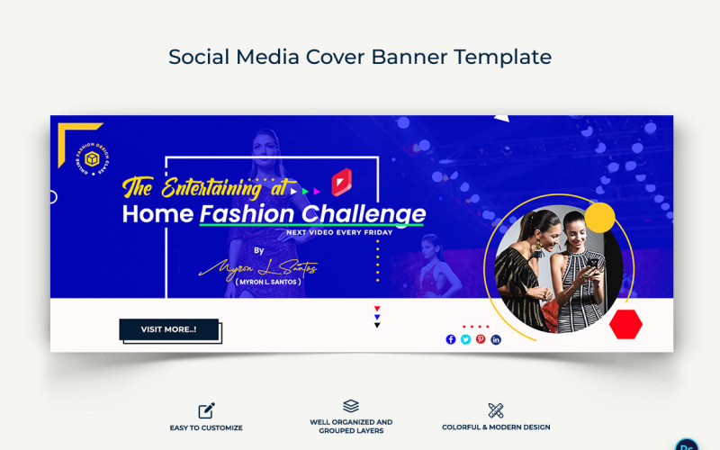Fashion Facebook Cover Banner Design Template-09 Social Media