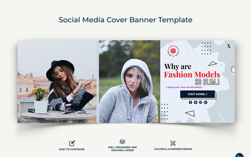 Fashion Facebook Cover Banner Design Template-13 Social Media