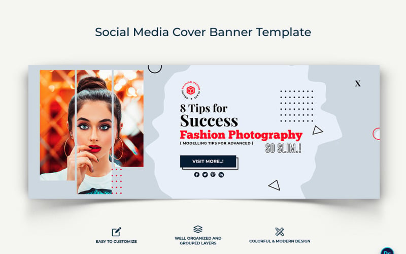 Fashion Facebook Cover Banner Design Template-15 Social Media