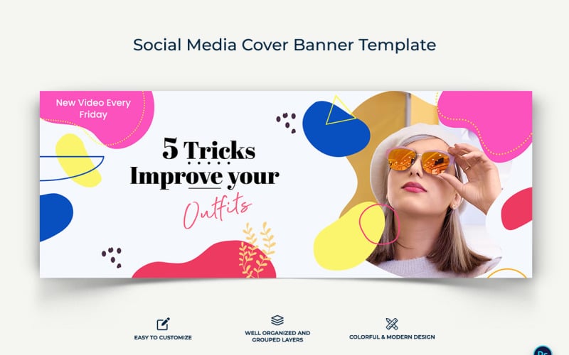 Fashion Facebook Cover Banner Design Template-17 Social Media