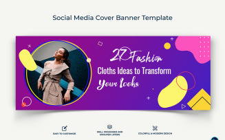 Fashion Facebook Cover Banner Design Template-22