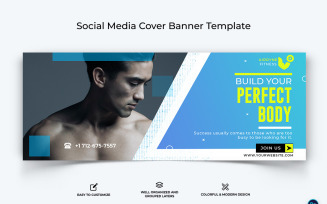 Fitness Facebook Cover Banner Design Template-18
