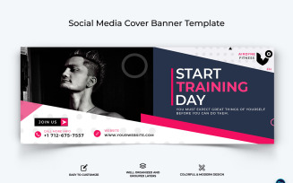 Fitness Facebook Cover Banner Design Template-20
