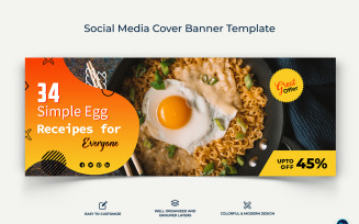 Food and Restaurant Facebook Cover Banner Design Template-03