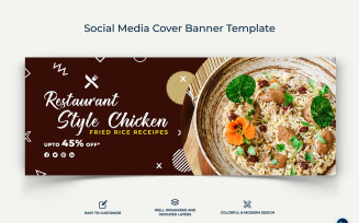 Food and Restaurant Facebook Cover Banner Design Template-05