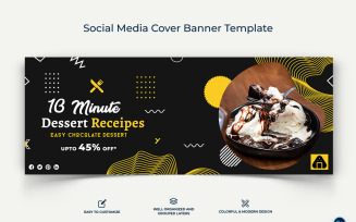 Food and Restaurant Facebook Cover Banner Design Template-06