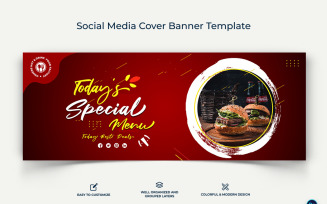 Food and Restaurant Facebook Cover Banner Design Template-08