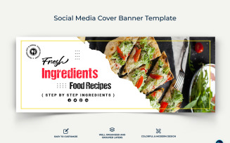 Food and Restaurant Facebook Cover Banner Design Template-15
