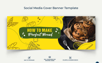 Food and Restaurant Facebook Cover Banner Design Template-19