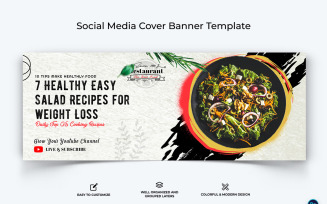 Food and Restaurant Facebook Cover Banner Design Template-31