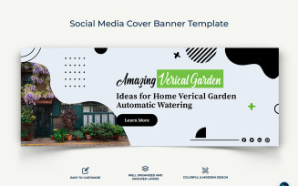 Home Gardening Facebook Cover Banner Design Template-02