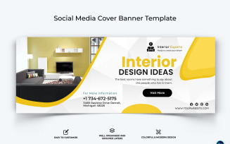 Interior Minimal Facebook Cover Banner Design Template-13
