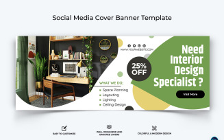Interior Minimal Facebook Cover Banner Design Template-16