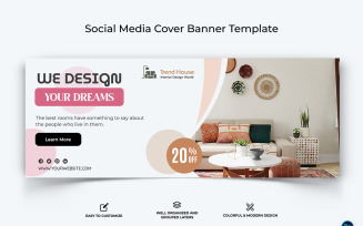 Interior Minimal Facebook Cover Banner Design Template-22