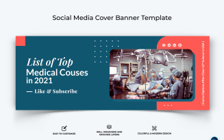 Medical and Hospital Facebook Cover Banner Design Template-01