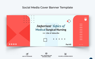 Medical and Hospital Facebook Cover Banner Design Template-06
