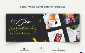 Mobile Tips Facebook Cover Banner Design Template-09