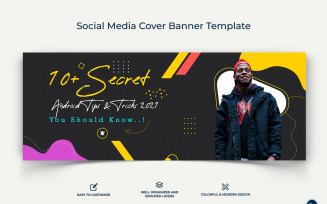 Mobile Tips Facebook Cover Banner Design Template-10