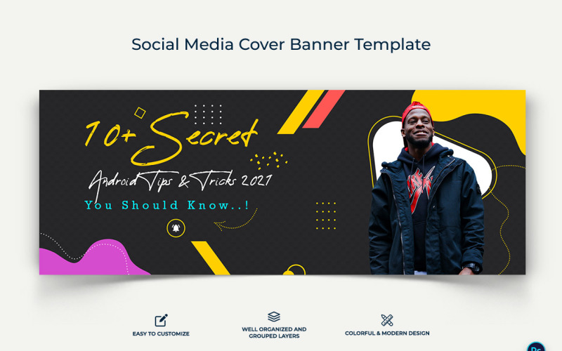 Mobile Tips Facebook Cover Banner Design Template-10 Social Media