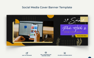 Mobile Tips Facebook Cover Banner Design Template-20